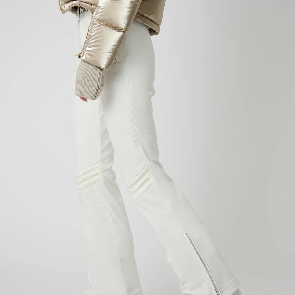 White Boot Cut Flare Pants with High Waist